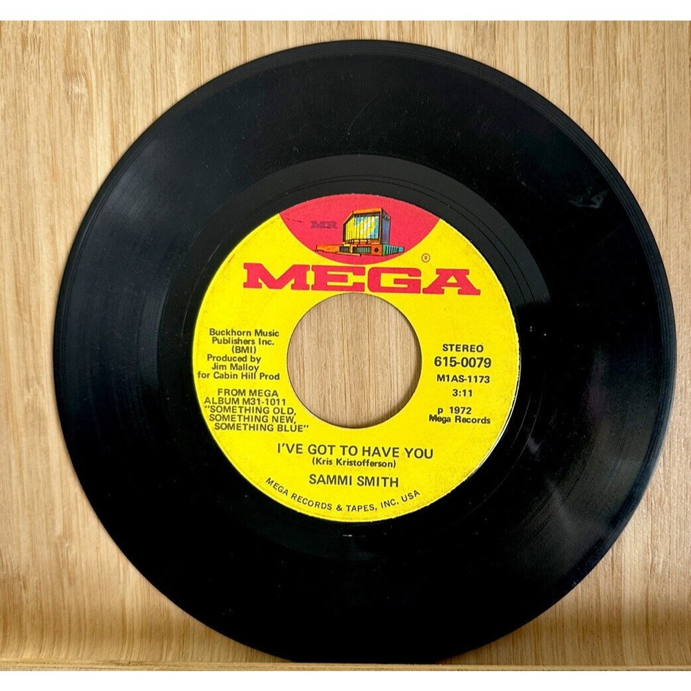 SAMMI SMITH 45 Jimmy's In Georgia / I've Got To Have You MEGA Jukebox Single 7”